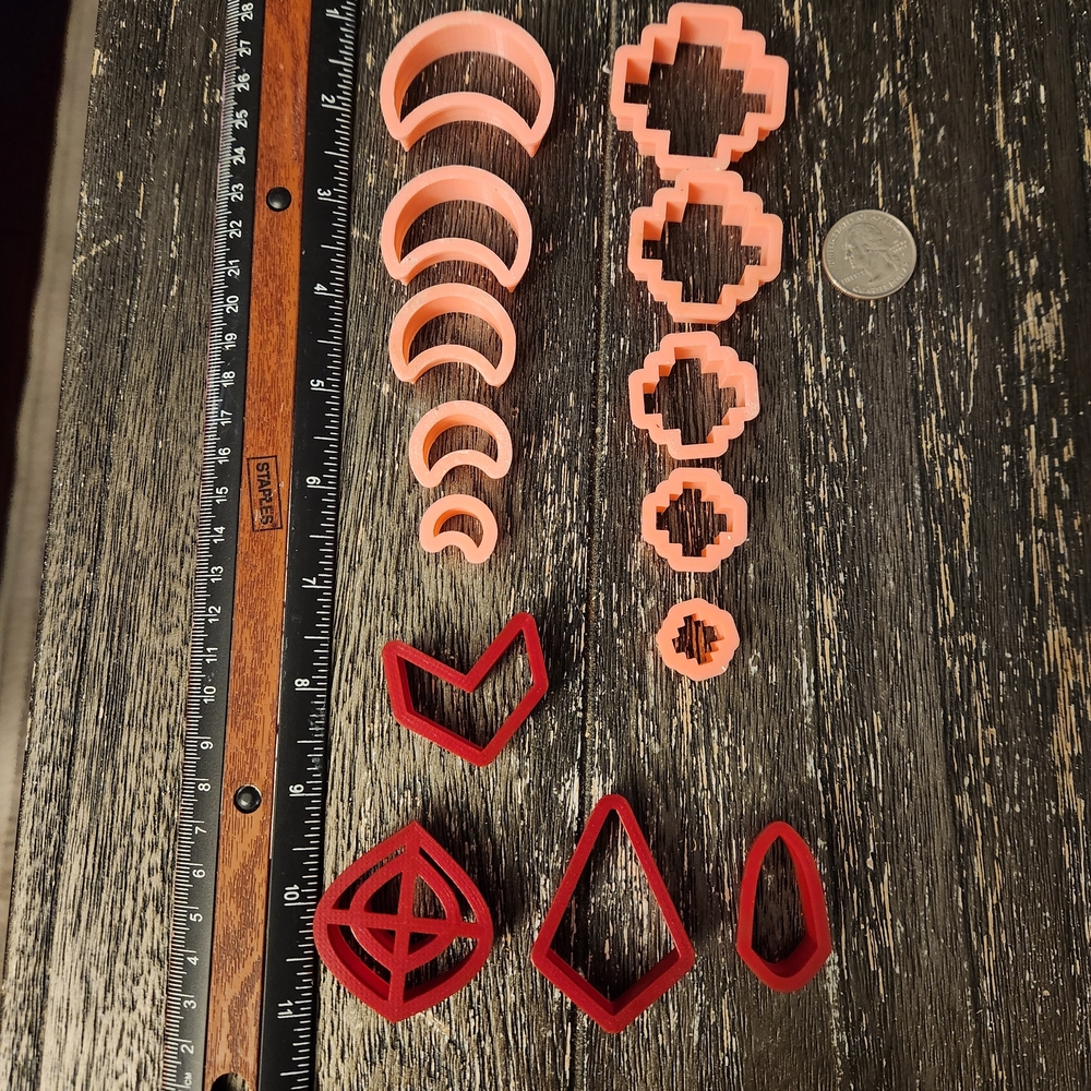Set of Geometric Cookie / Polymer Clay Cutters